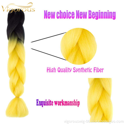 Vigorous twist crochet pre stretch wholesale ombre jumbo braids hair extensions for black women synthetic braiding hair